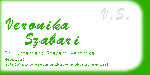 veronika szabari business card